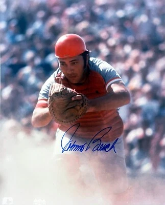 Foto firmada por Johnny Bench Cincinnati Reds MLB 8x10 - Certificado de autenticidad Tuff Stuff (hof/2x MVP) Foto 1 de 2