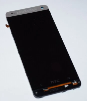Original HTC One Mini M4 601n LCD Display Touchscreen Rahmen Cover Silber - Bild 1 von 2