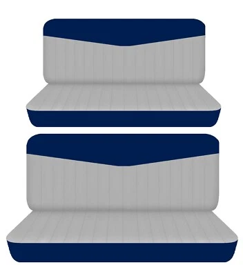 Se adapta a Plymouth Special Deluxe 1949 sedán de 4 puertas fundas de asiento de banco delanteras y traseras Foto 1 de 2