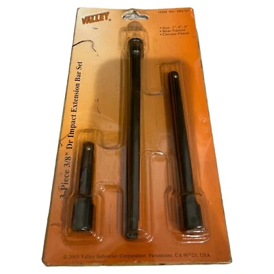 Valley 3pc 3/8"Drive ImpactExtension Set 3",6", 8".Item# EBI-383 (Pre-owned) (A) - Image 1 of 2