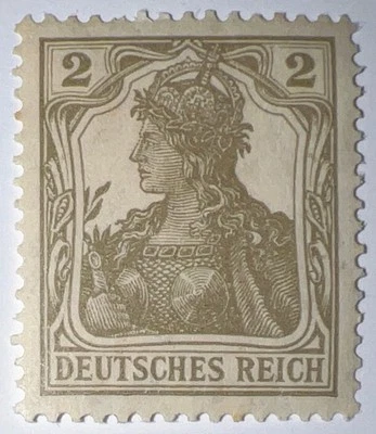 Sellos de viaje: estampillas de Alemania de 1916-1919 Scott #96 2pf, como nuevas, Og, nunca montadas Foto 1 de 4