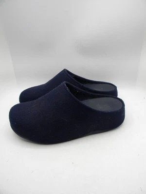 Tamancos de lã FITFLOP feltro shuv azul marinho slip on slides mules tamanho UE 39 EUA 8 - Imagem 1 de 4