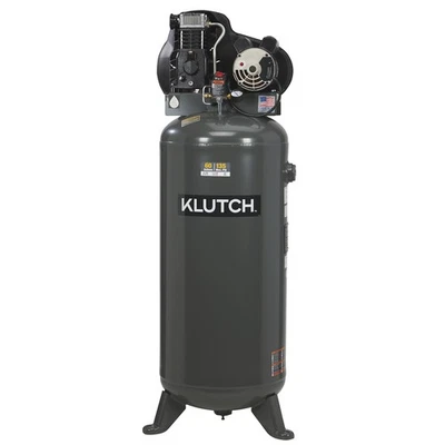 Compresor de aire vertical de una sola etapa Klutch 60 galones, 3,7 HP, 230 voltios Foto 1 de 4