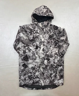 Chaqueta Fox Racing Para Hombre Grande Blanca Negra Grafitti Todo Esquí Nieve Largo Foto 1 de 4