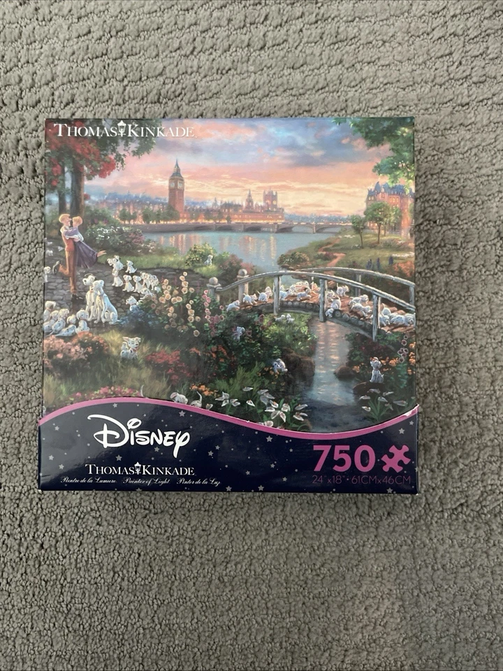 Rompecabezas Disney Thomas Kinkade 101 Dálmatas 750 Piezas Completo Foto 1 de 1
