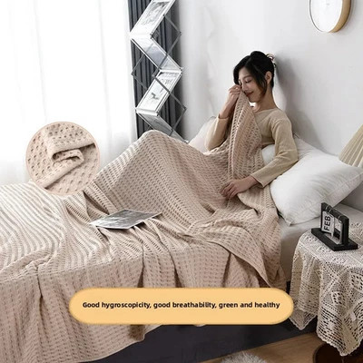 New Pure Cotton Towel Quilt Full Cotton Gauze Blanket Lunch Break Towel Blankets - Image 1 of 4
