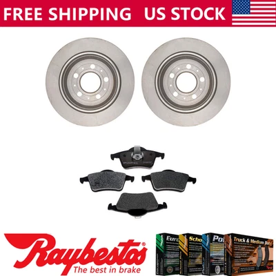 Rotores de freno traseros + pastillas de freno metálicas y herrajes para Volvo S80 1999-2006 Foto 1 de 4