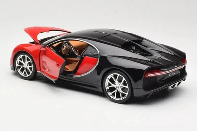 BUGATTI CHIRON SUPER CAR ROJO Y NEGRO NUEVO EN CAJA. Foto 1 de 4