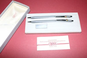 NOS new/old stock Cross ball pen and pencil set No. 2101 gray SUPERB! - Picture 1 of 1
