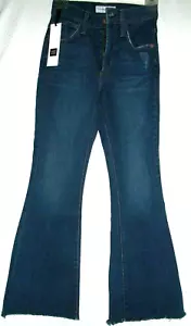 JAMES JEANS JUNIOR'S HIGH RISE FRAYED HEM ANKLE LENGTH FLARE SIZE 24 - Picture 1 of 2