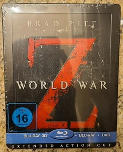 World War Z 3D Embossed STEELBOOK Saturn Exclusive (Bluray Germany) REGION FREE - Picture 1 of 7