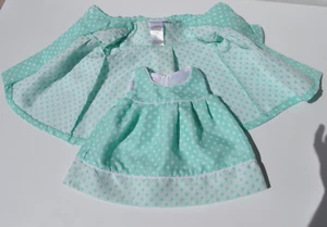 Bonnie Baby Matching Coat & Sleeveless Dress Mint Green W/White Polka Dots- 3/6M - Picture 1 of 22