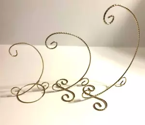 Soportes de exhibición de adornos espiral color dorado lote de 3 tamaños 8", 9" y 12,25" - Imagen 1 de 4