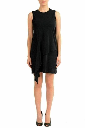 Maison Margiela MM6 Abito Donna Nero Senza Maniche in Fodera US M IT 42