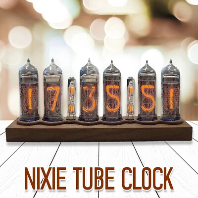 Kit Hágalo Usted Mismo NUEVO 6 bits Nixie Tubo Reloj IN-14 PCBA Digital IN14 Madera de Nogal.Sin Tubos Foto 1 de 4