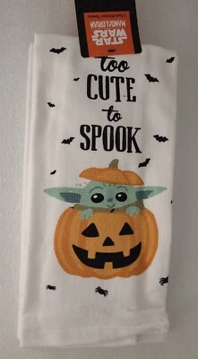 Toallas de cocina Star Wars Baby Yoda Halloween Grogu demasiado lindas Disney Mandalorian  Foto 1 de 3