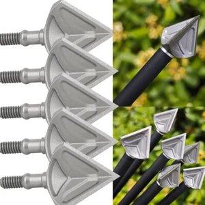 100Grain Arrowhead Broadhead Tips Point Archery Field Compound Bow Shooting Hunt - Picture 1 of 13