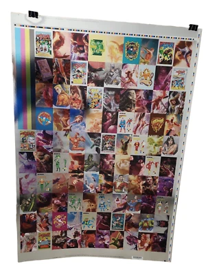 Rare 2016 Cryptozoic Foil DC Comics Justice League Uncut Trading Card Sheet - Image 1 of 4