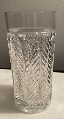 Ralph Lauren HERRINGBONE Heavy Grueso Highball 6-3/4” Vaso Grabado Fondo NUEVO Foto 1 de 4