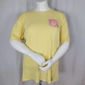Hanna Barbera Pink Paisley Yogi Bear Yellow Short Sleeve T-Shirt Size 2XL - Picture 1 of 7