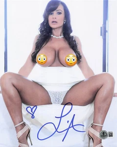 Hot Sexy Lisa Ann Signed Autograph 8x10 Photo Adult Film Star Beckett BAS - Picture 1 of 2