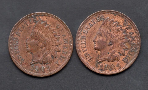JL 1903-1904 *XF+* Indian Head Cents!!! Cover