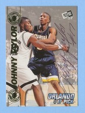 Johnny Taylor - 1997 Press Pass Double Threat Auto - Orlando Magic - Signed