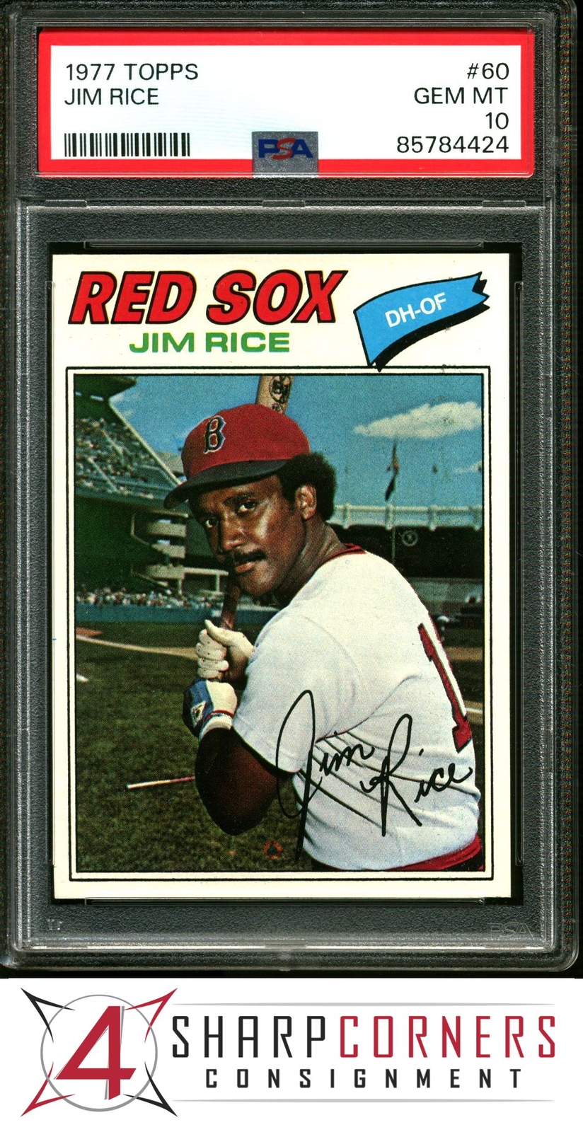 1977 TOPPS #60 JIM RICE RED SOX HOF PSA 10