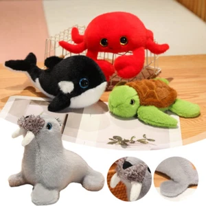 Kawaii Sea Animals Plush Toy Soft Stuffered Sea Turtle Doll Cute Decor Xmas Gift - Picture 1 of 19