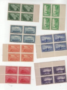 EASTON'S FINE LETTER PAPERS MNH OG SET OF 7 BLOCKS OF 4 9/11/2024 - Picture 1 of 2