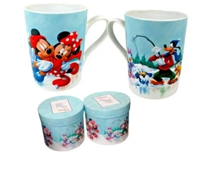 2 Disney Store Mugs Great Ormond Street Hospital Charity Mickey Mouse Christmas - Picture 1 of 1