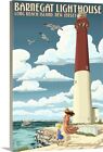 Barnegat Lighthouse - New Jersey Shore: Canvas Wall Art Print, Lighthouse Home