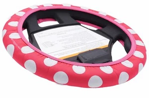 CartSkinz Pink Polkadot Golf Cart Steering Wheel Cover - Picture 1 of 1