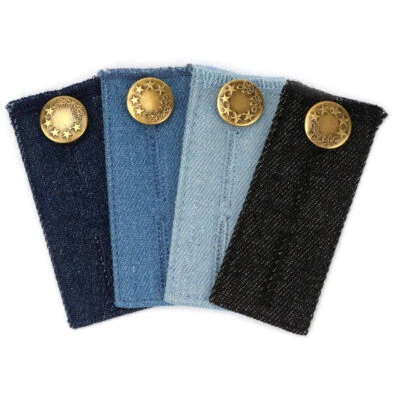 4/8 PCS Denim Waist Extender Button Metal for Jeans Pants Skirt Comfy Expander - Image 1 of 4