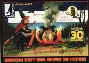 Halloween Greetings 2020 Promo Card #1 RRParks Cards 7th Annual Non Sport Update - Picture 1 of 2