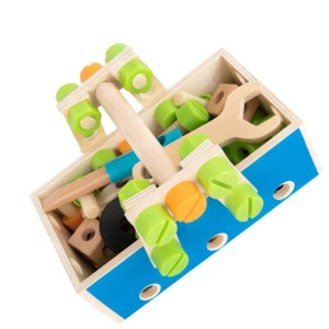 Kinder Holz Schrauben Spielzeug Kinder Werkzeug Set Holz Werkzeug Box - Bild 1 von 12
