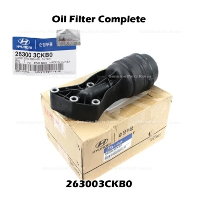 ⭐Genuine⭐ Oil Filter Complete 263003CKB0 for Hyundai Genesis - Image 1 of 4