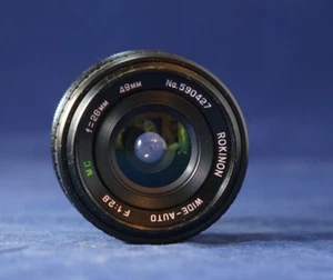ROKINON Wide-Auto 28mm 1:2.8 MC Lens For Canon FD Mount - Picture 1 of 8