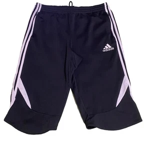 Adidas Y2K long basketball shorts adult (L) large black 3 Stripes - Picture 1 of 4