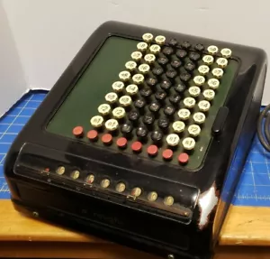 Calculadora Eléctrica Burroughs Vintage Años 20 Windsor Ontario Canadá Eaton's Store - Imagen 1 de 8