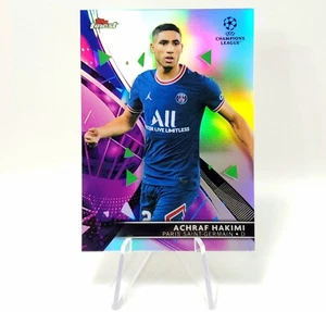 Achraf Hakimi 2021-22 Topps Finest UEFA Refractor PSG Champions League Soccer - Picture 1 of 12