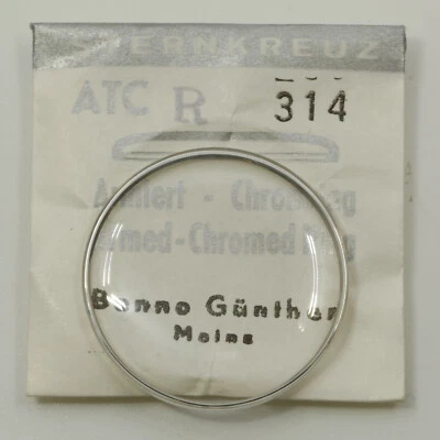 STERNKREUZ Cristal de reloj cruz estrella ATCR arqueado armado con anillo cromado cristal de reloj Watch glass