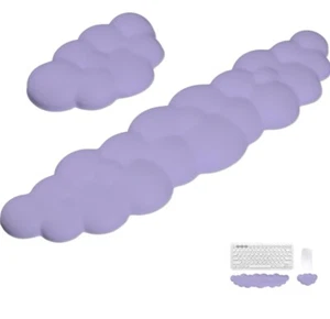 Cloud Keyboard Wrist Support Keyboard Mouse Rest Memory Foam Ergonomic Purple 2 - Picture 1 of 6