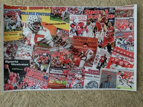 11x17 POSTER PRINT OHIO STATE BUCKEYES FOOTBALL & BASKETBALL SPORTS ILLUSTRATED Cover