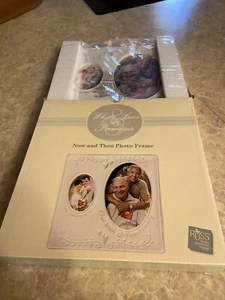 New White Lace and Promises Now and Then photo frame 40th Anniversary - Picture 1 of 4