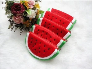 New Plush Red Watermelon Coin Purse Wallet Pouch B FF~_e - Picture 1 of 4