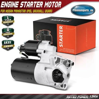 Starter Motor for Nissan Primastar Opel Vauxhall Vivaro Renault Laguna Megane - Image 1 of 4