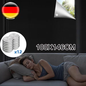 Dachfensterrollo ohne Bohren 100% Verdunklungsrollo Magnetisch Rollo 100X146CM - Bild 1 von 16