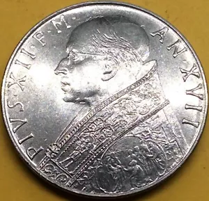 100 Lire 1955 Vatican Pius XII - Picture 1 of 7