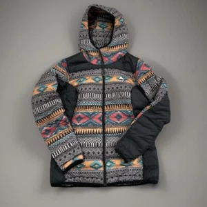 Chaqueta Burton Puffer Abrigo Ligero Estampado Azteca Con Capucha Invierno Talla S - Imagen 1 de 5